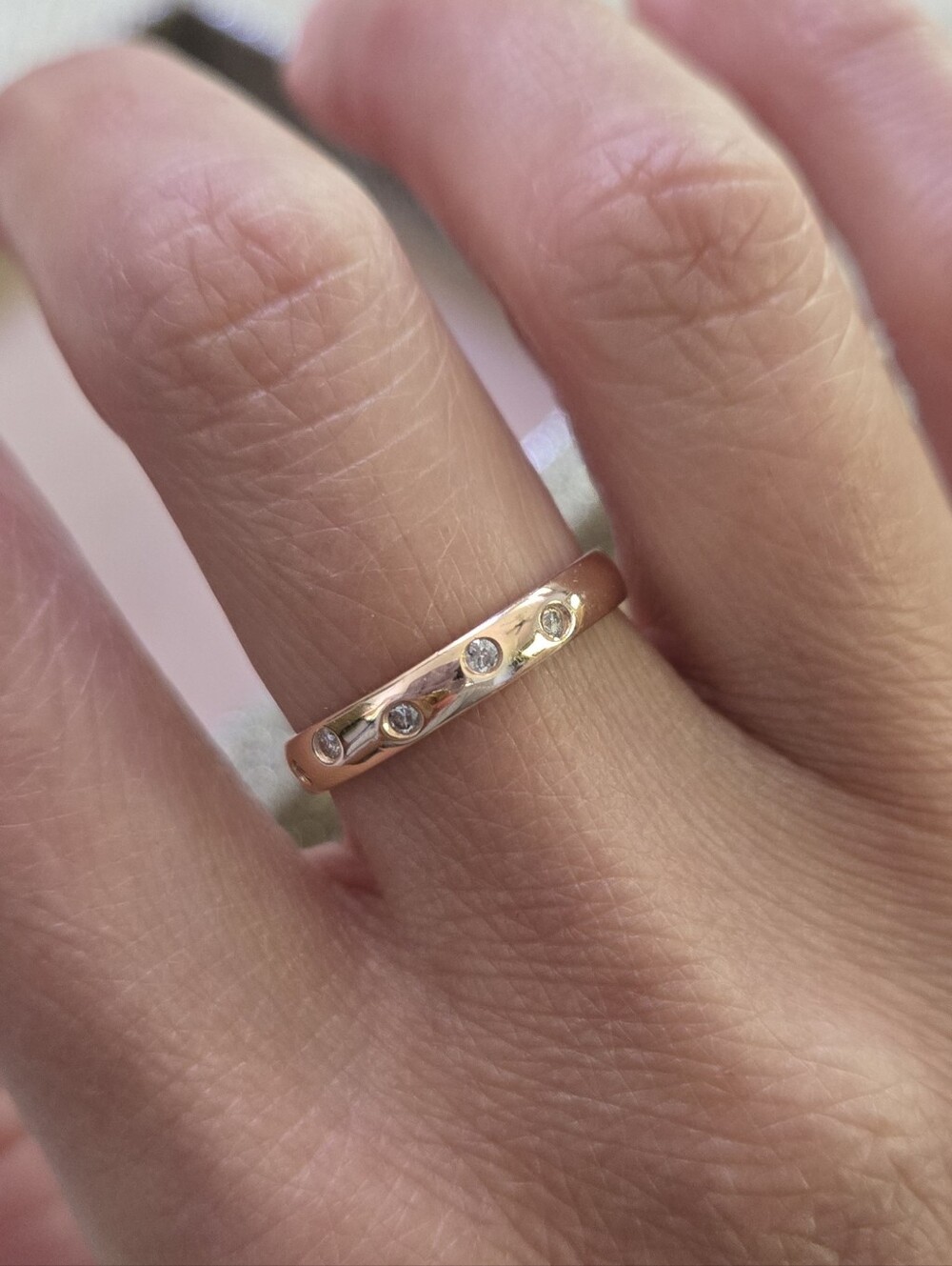 14k Rose Gold Dot Ring